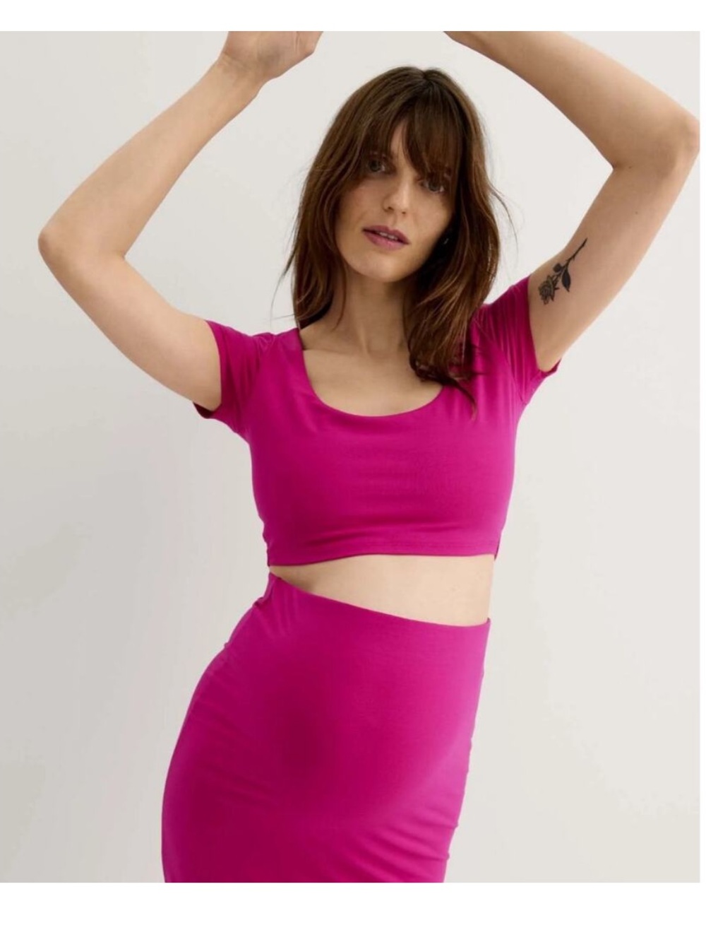 Hatch Maternity The Body Short Sleeve Crop Top